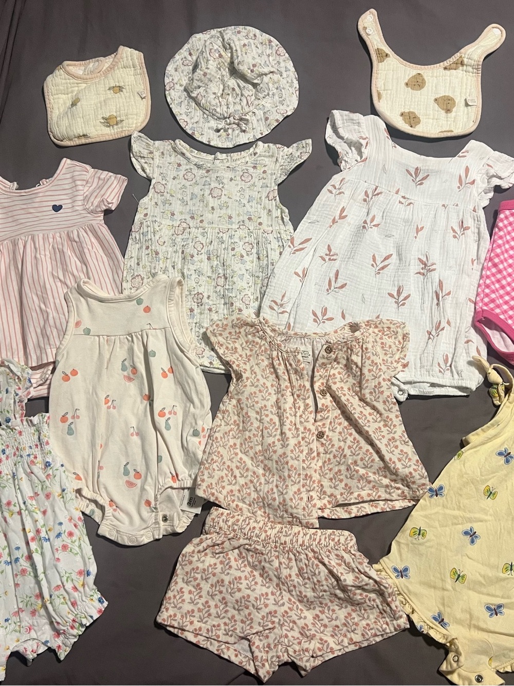 Baby Girl 3 Month Old Clothing Bundle- Rompers, Sets, dresses